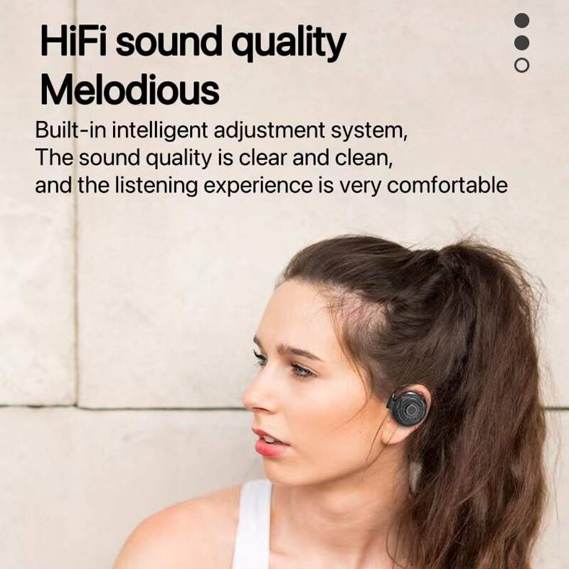 Auriculares Bluetooth futuristas con control táctil