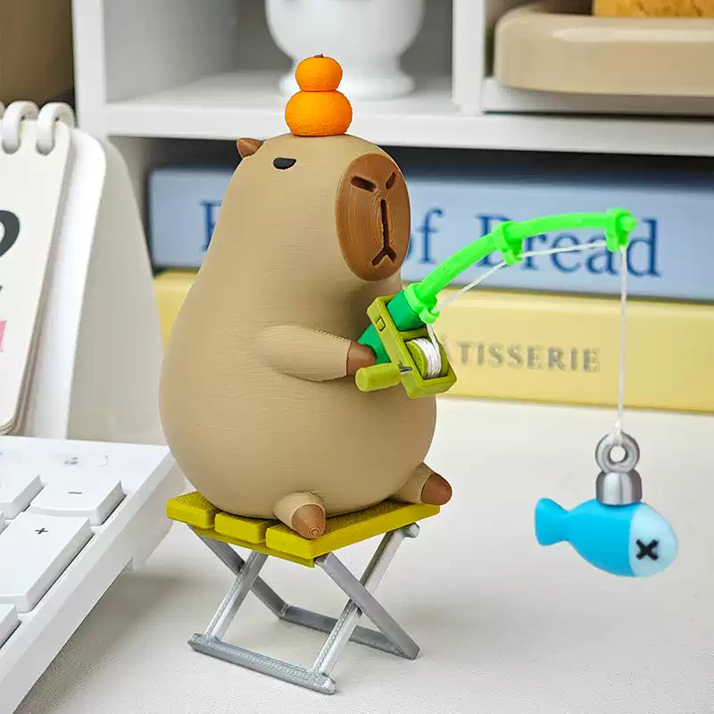 Figura de pesca de capibara impresa en 3D