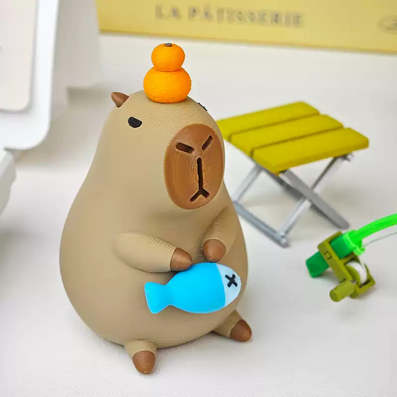 Figura de pesca de capibara impresa en 3D