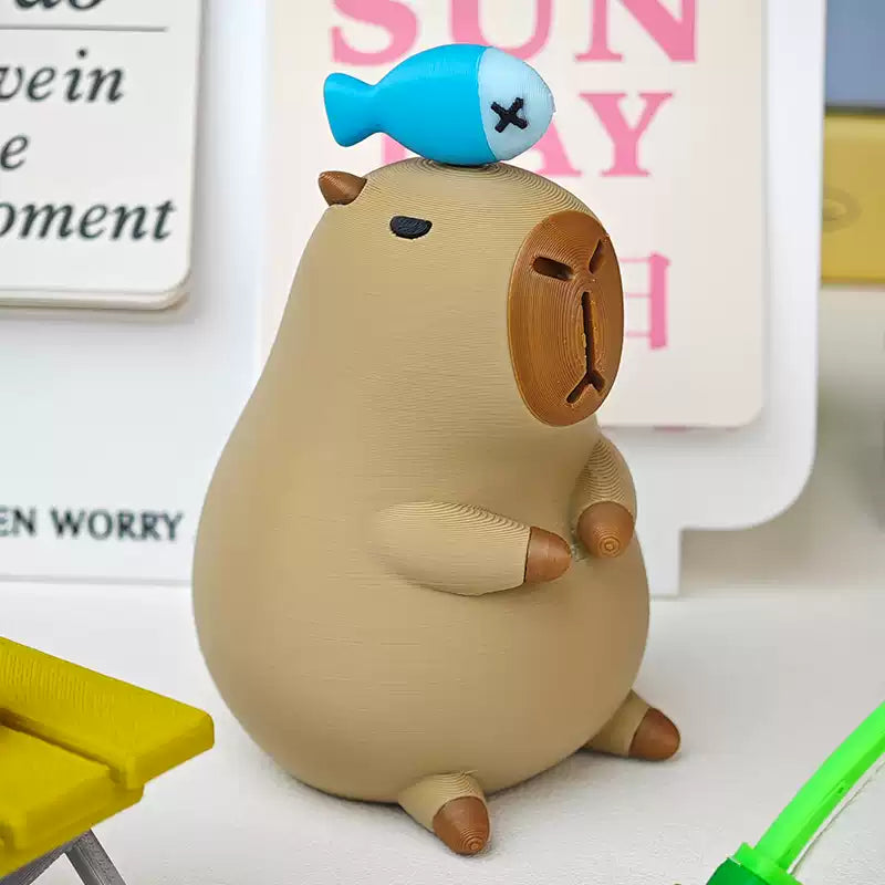 Figura de pesca de capibara impresa en 3D