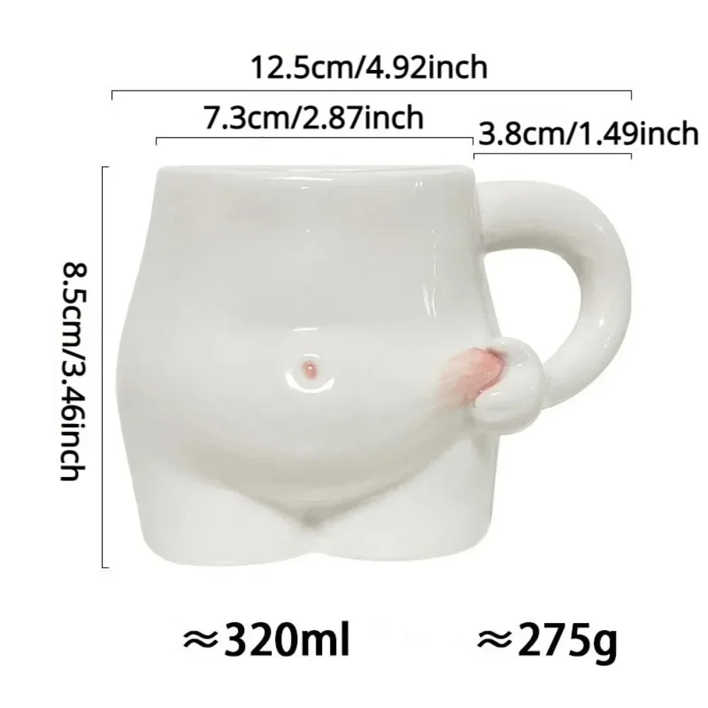 Taza de cerámica para café con la frase "Big Belly Fat"