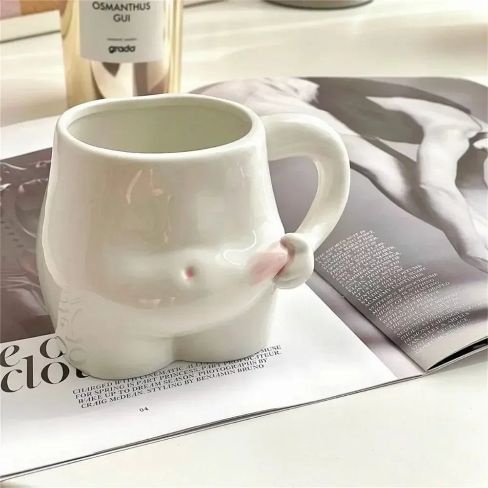 Taza de cerámica para café con la frase "Big Belly Fat"