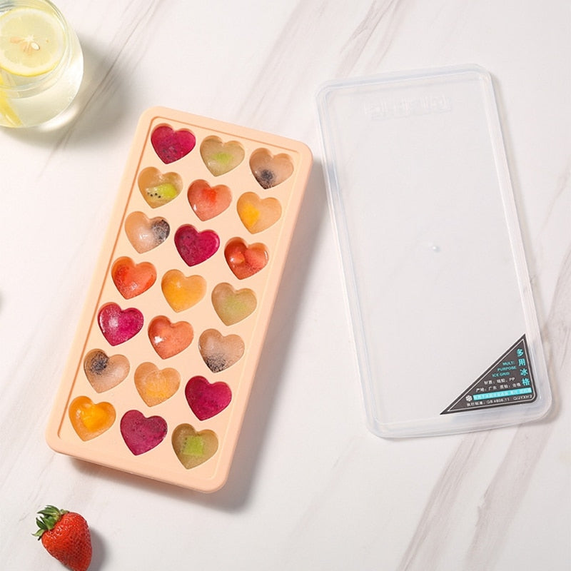 Molde creativo para hacer hielo con forma de corazón