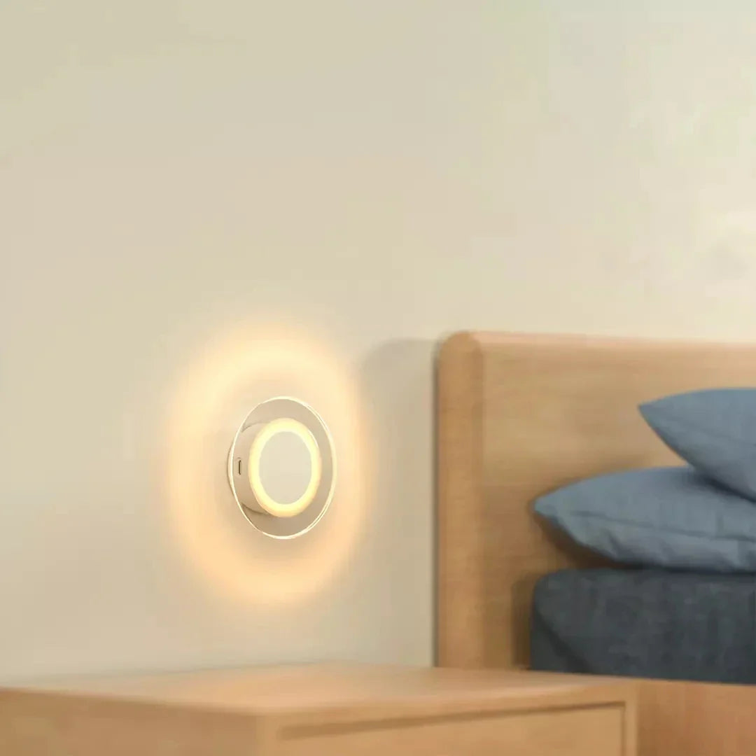 Lámpara de noche inteligente con sensor dual y luz suave