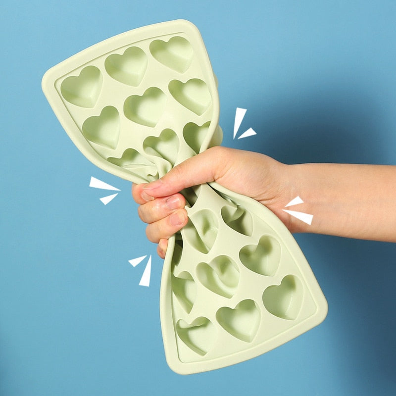 Molde creativo para hacer hielo con forma de corazón