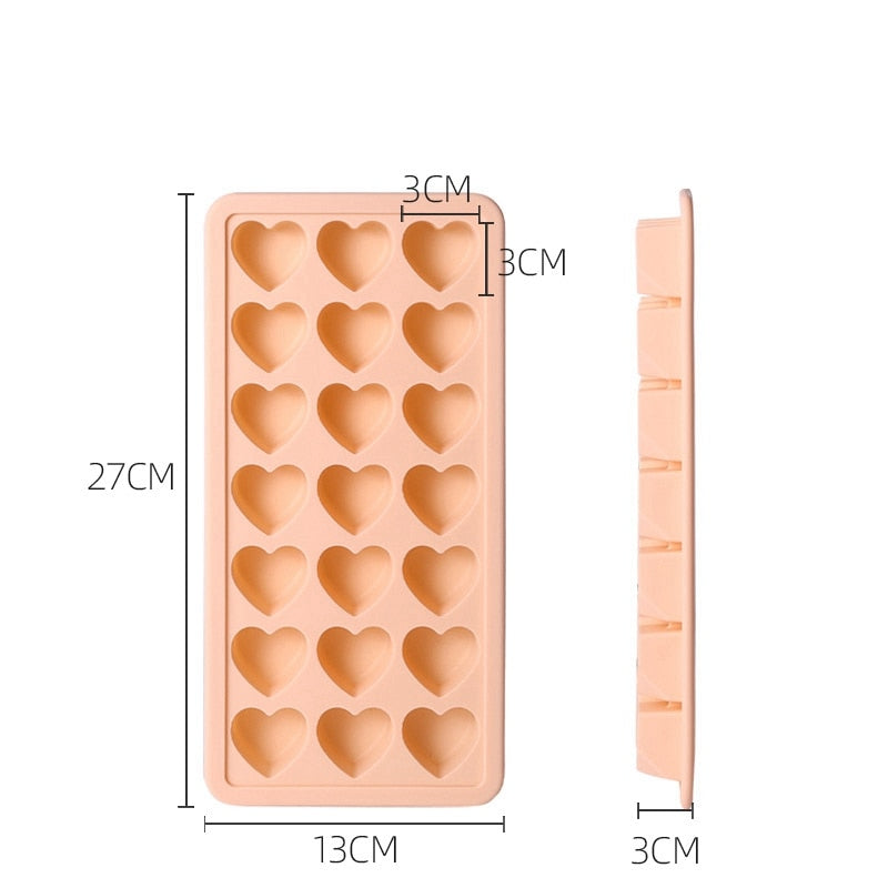 Molde creativo para hacer hielo con forma de corazón