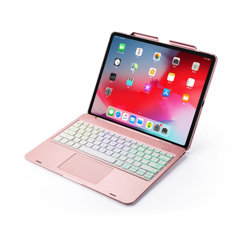 Funda con teclado inalámbrico retroiluminado para iPad
