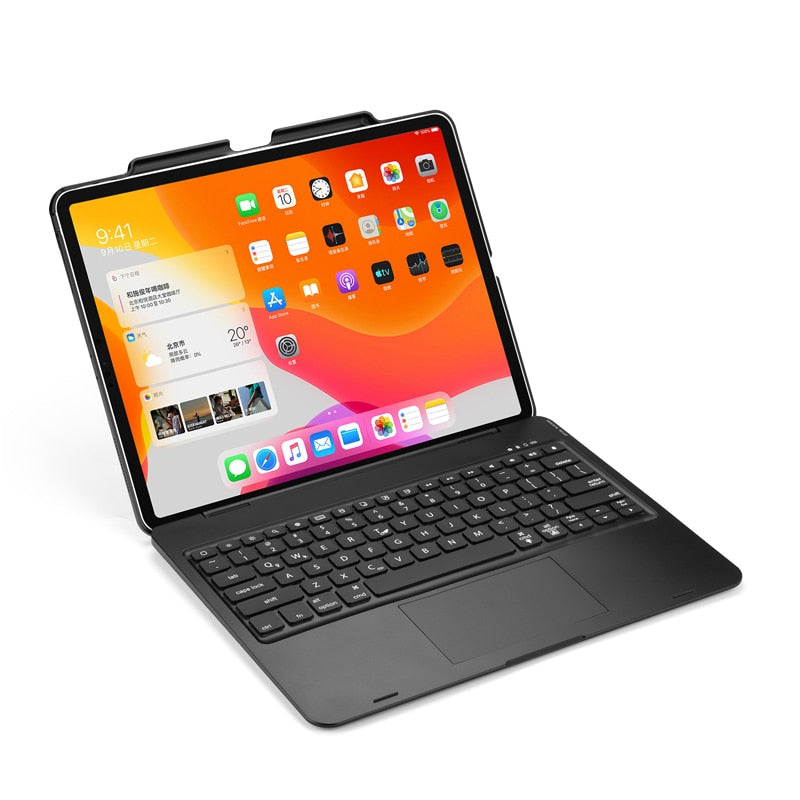 Funda con teclado inalámbrico retroiluminado para iPad