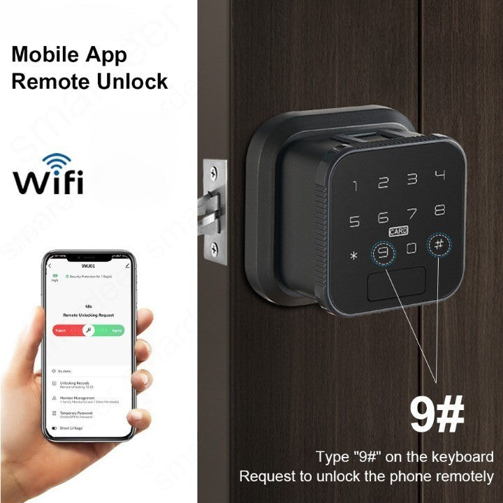 Cerradura electrónica inteligente con huella dactilar y wifi sin llave