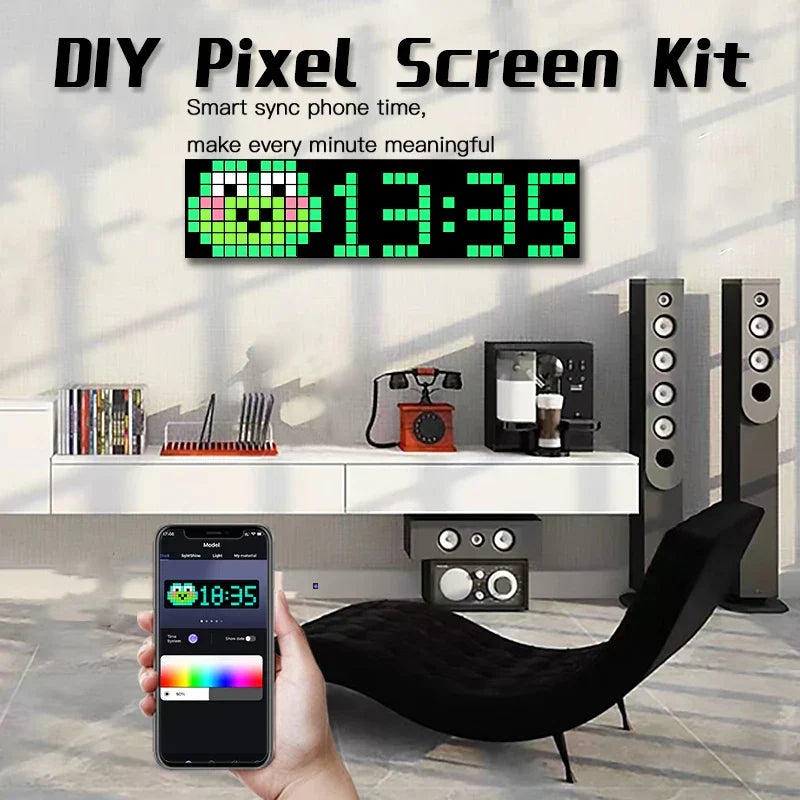 Pantalla inteligente LED de decoración para el hogar con diseño de píxeles