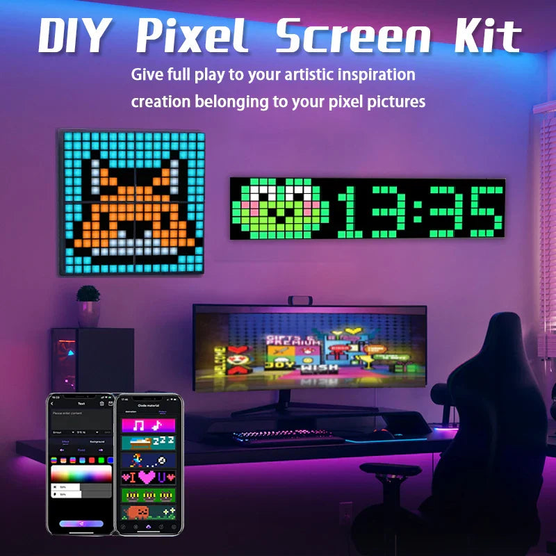 Pantalla inteligente LED de decoración para el hogar con diseño de píxeles