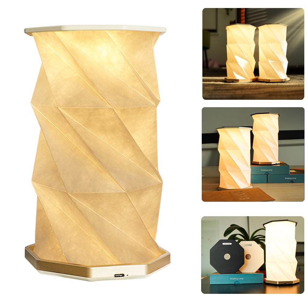Linterna de papel regulable con luz de origami
