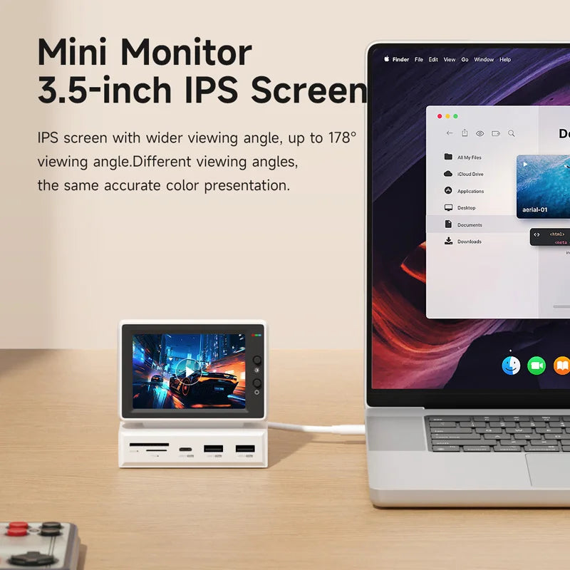 Monitor mini IPS AIDA64 con pantalla retro