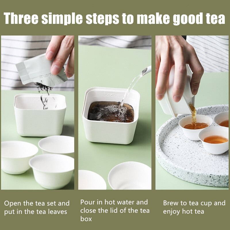 Juego de té portátil minimalista japonés