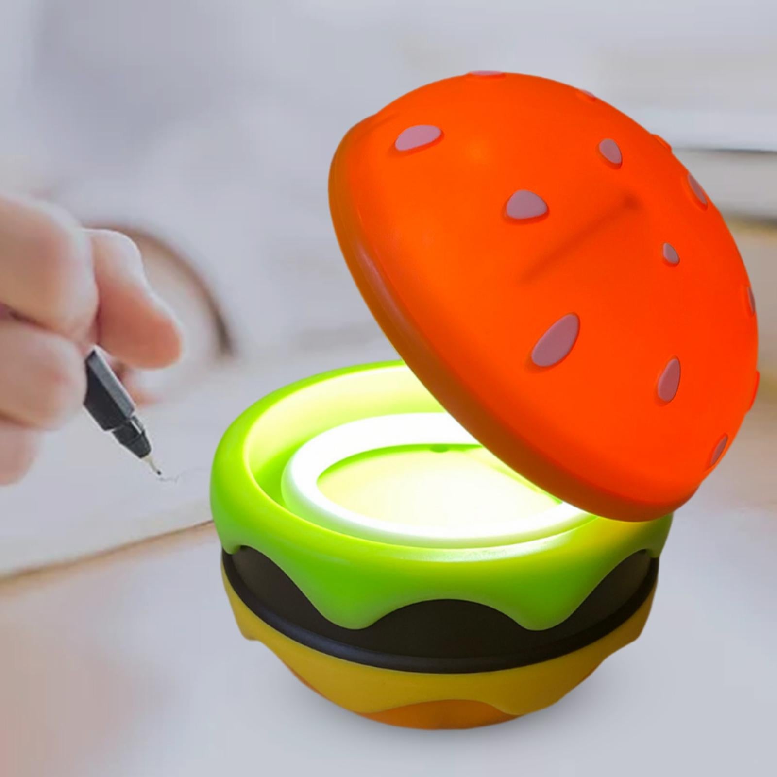 Lámpara de mesa plegable inalámbrica con forma de hamburguesa