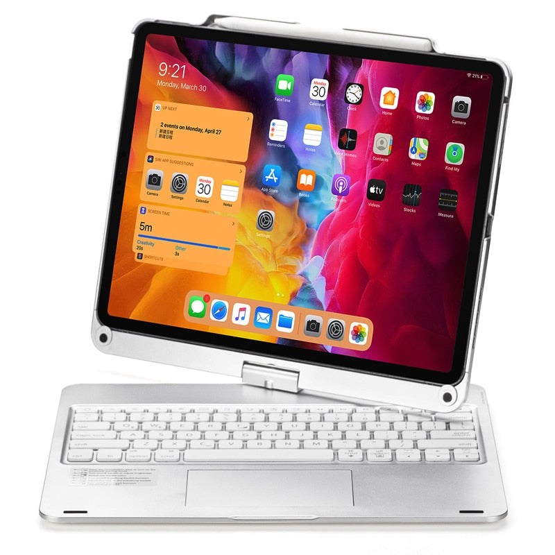 Funda con teclado inalámbrico retroiluminado para iPad