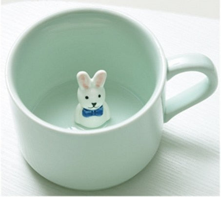 Tazas de cerámica con dibujos de animales en 3D