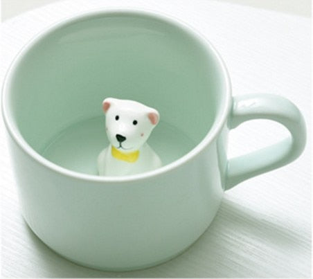 Tazas de cerámica con dibujos de animales en 3D