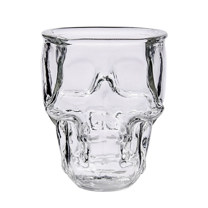 Taza de cristal con calavera transparente 3D