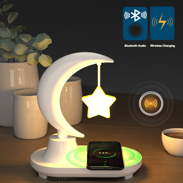 Lámpara de noche de carga inalámbrica Moon Star
