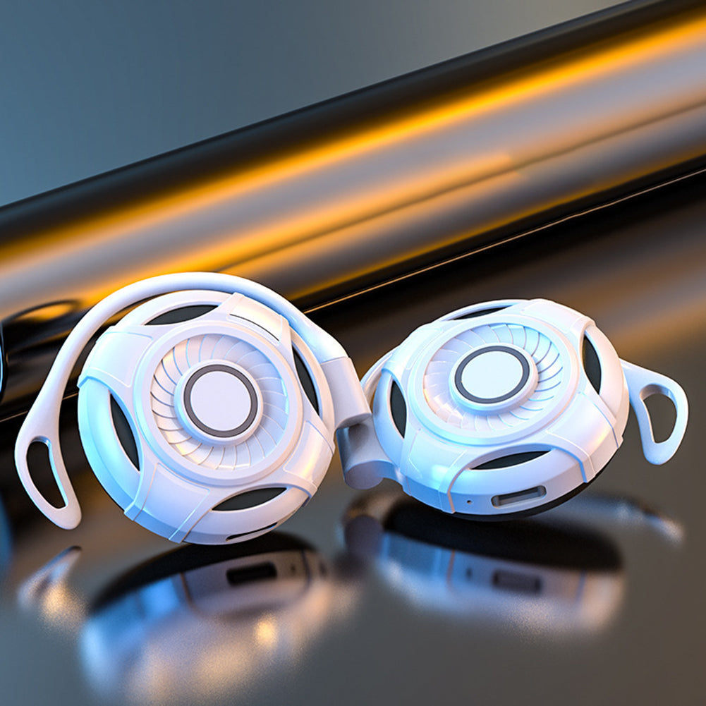 Auriculares Bluetooth futuristas con control táctil