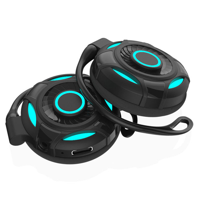 Auriculares Bluetooth futuristas con control táctil